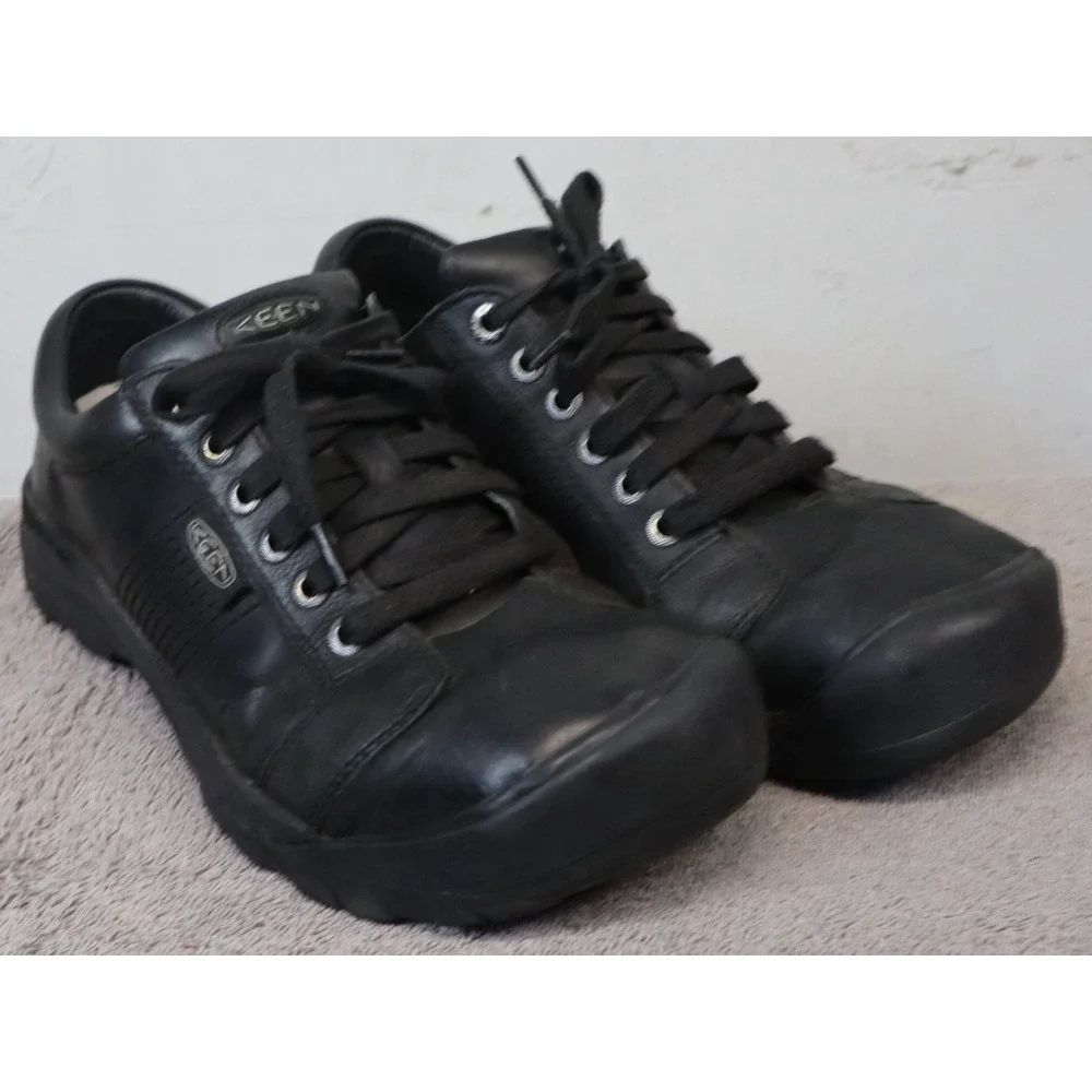 KEEN Austin Mens Black Leather Oxford Shoes Size 11.5‎ US